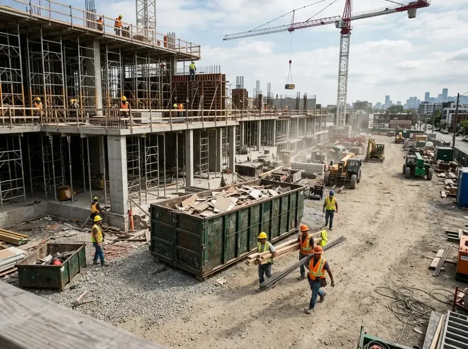 commercial-construction-site-w-002 — frequently asked questions, Low Cost Construction Dumpster Rental in Hermantown, MN